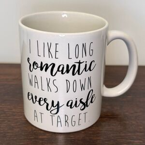 “Shopping Target….” white black coffee Mug 3x4” 12oz